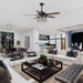 52" Berkshire Modern Downrod Mount Reversible Crystal Ceiling Fan with Lighting and Remote Control - Sweatfully