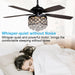 52" Berkshire Modern Downrod Mount Reversible Crystal Ceiling Fan with Lighting and Remote Control - Sweatfully