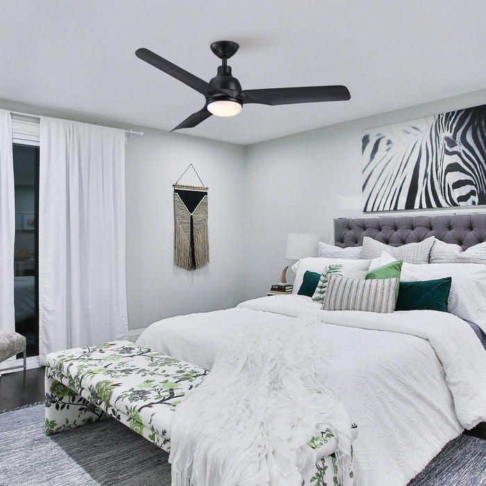 52" Cason Induatrial Downrod Mount Reversible Ceiling Fan with LED Lighting and Remote Control - Sweatfully