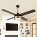 52" Cason Modern Downrod Mount Reversible Ceiling Fan with Lighting and Remote Control - Sweatfully
