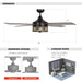 52" Cason Modern Downrod Mount Reversible Ceiling Fan with Lighting and Remote Control - Sweatfully