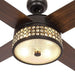 52" Cason Modern Downrod Mount Reversible Ceiling Fan with Lighting and Remote Control - Sweatfully