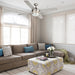52" Cason Modern Downrod Mount Reversible Ceiling Fan with Lighting and Remote Control - Sweatfully