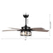 52" Coimbatore Farmhouse Downrod Mount Reversible Ceiling Fan with Lighting and Remote Control - Sweatfully