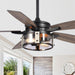 52" Coimbatore Farmhouse Downrod Mount Reversible Ceiling Fan with Lighting and Remote Control - Sweatfully