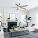 52" Dicken Farmhouse Downrod Mount Reversible Ceiling Fan with Lighting and Remote Control - Sweatfully