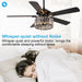 52" Dicken Modern Downrod Mount Reversible Crystal Ceiling Fan with Lighting and Remote Control - Sweatfully