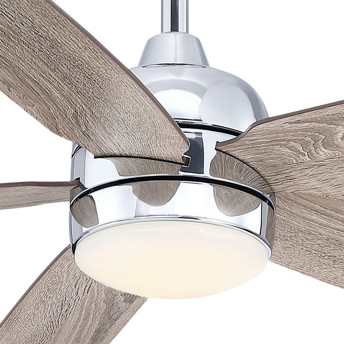 52" Dicken Farmhouse Downrod Mount Reversible Ceiling Fan with Lighting and Remote Control - Sweatfully