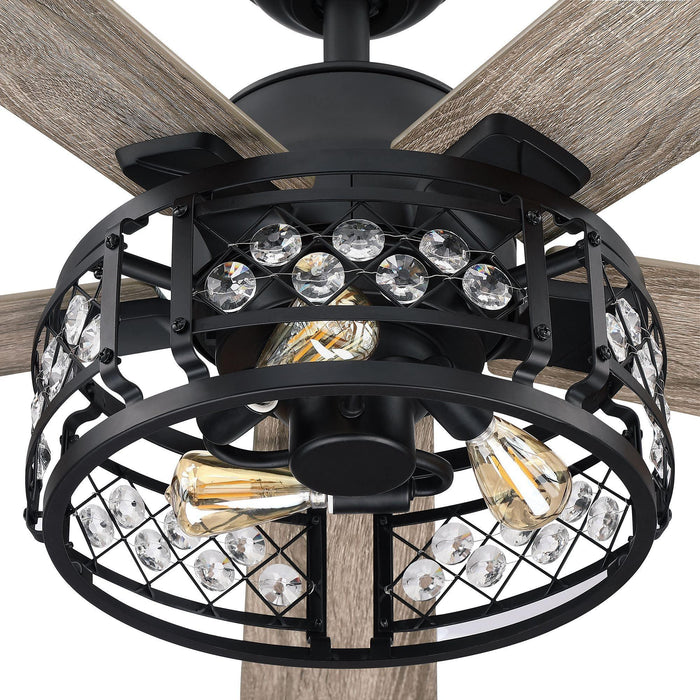 52" Divisadero Farmhouse Ceiling Fan with Remote Control - Sweatfully