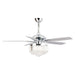 52" Elkton Modern Reversible Crystal Fandelier with Lighting and Remote Control - Sweatfully