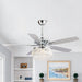 52" Elkton Modern Reversible Crystal Fandelier with Lighting and Remote Control - Sweatfully
