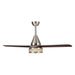 52" Farmhouse Satin Nickel Downrod Mount Reversible Crystal Ceiling Fan with Lighting and Remote Control - Sweatfully