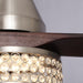 52" Farmhouse Satin Nickel Downrod Mount Reversible Crystal Ceiling Fan with Lighting and Remote Control - Sweatfully