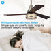 52" Farmhouse Satin Nickel Downrod Mount Reversible Crystal Ceiling Fan with Lighting and Remote Control - Sweatfully