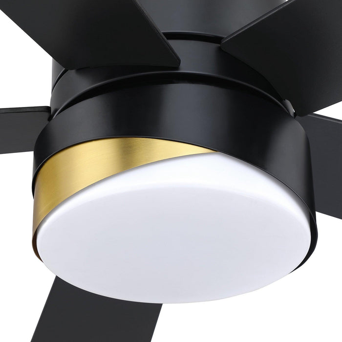 52" Flush Mount Smart Fan with LED Light - Sweatfully