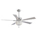52" Ganga Modern Downrod Mount Reversible Crystal Ceiling Fan with Lighting and Remote Control - Sweatfully