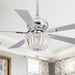 52" Ganga Modern Downrod Mount Reversible Crystal Ceiling Fan with Lighting and Remote Control - Sweatfully