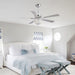 52" Ganga Modern Downrod Mount Reversible Crystal Ceiling Fan with Lighting and Remote Control - Sweatfully