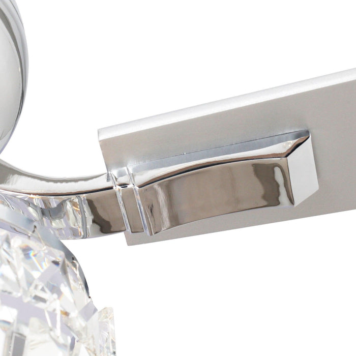 52" Ganga Modern Downrod Mount Reversible Crystal Ceiling Fan with Lighting and Remote Control - Sweatfully
