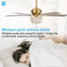 52" Ganga Modern Downrod Mount Reversible Crystal Ceiling Fan with Lighting and Remote Control - Sweatfully