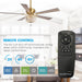 52" Ganga Modern Downrod Mount Reversible Crystal Ceiling Fan with Lighting and Remote Control - Sweatfully