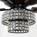52" Howell Modern Downrod Mount Reversible Crystal Ceiling Fan with Lighting and Remote Control - Sweatfully
