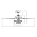 52" Howell Modern Downrod Mount Reversible Crystal Ceiling Fan with Lighting and Remote Control - Sweatfully
