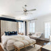 52" Howell Modern Downrod Mount Reversible Crystal Ceiling Fan with Lighting and Remote Control - Sweatfully