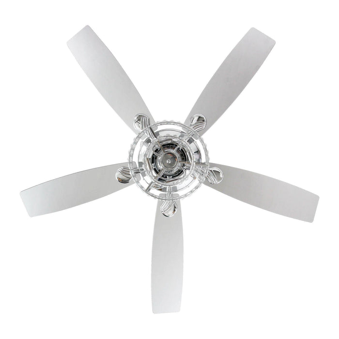 52" Howell Modern Downrod Mount Reversible Crystal Ceiling Fan with Lighting and Remote Control - Sweatfully
