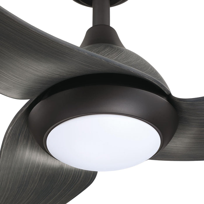 52" Industrial DC Motor Downrod Mount Reversible Ceiling Fan with LED Lighting and Remote Control - Sweatfully