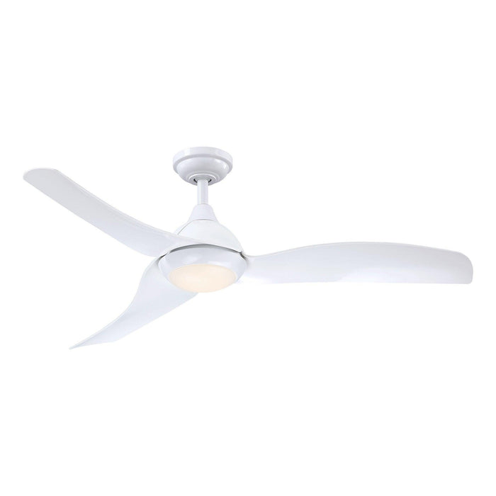 52" Industrial DC Motor Downrod Mount Reversible Ceiling Fan with LED Lighting and Remote Control - Sweatfully