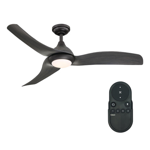 52" Industrial DC Motor Downrod Mount Reversible Ceiling Fan with LED Lighting and Remote Control - Sweatfully