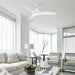 52" Industrial DC Motor Downrod Mount Reversible Ceiling Fan with LED Lighting and Remote Control - Sweatfully