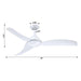 52" Industrial DC Motor Downrod Mount Reversible Ceiling Fan with LED Lighting and Remote Control - Sweatfully
