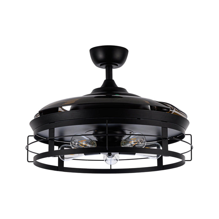 52" Jamshedpur Industrial Downrod Mount Ceiling Fan with Lighting and Remote Control - Sweatfully