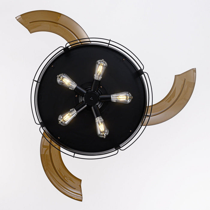 52" Jamshedpur Industrial Downrod Mount Ceiling Fan with Lighting and Remote Control - Sweatfully