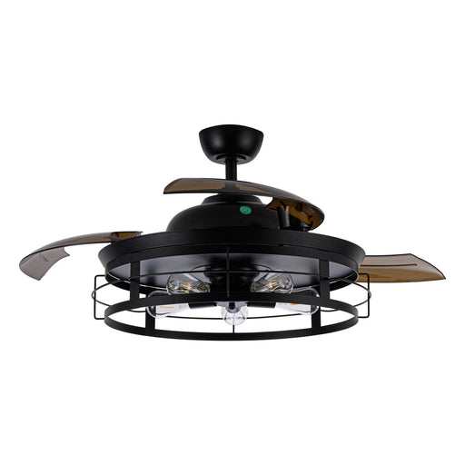 52" Jamshedpur Industrial Downrod Mount Ceiling Fan with Lighting and Remote Control - Sweatfully