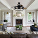 52" Jamshedpur Industrial Downrod Mount Ceiling Fan with Lighting and Remote Control - Sweatfully