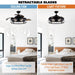 52" Jamshedpur Industrial Downrod Mount Ceiling Fan with Lighting and Remote Control - Sweatfully