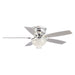 52" Kanpur Modern Chrome Flush Mount Reversible Crystal Ceiling Fan with Lighting and Remote Control - Sweatfully