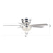 52" Kanpur Modern Chrome Flush Mount Reversible Crystal Ceiling Fan with Lighting and Remote Control - Sweatfully
