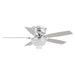52" Kanpur Modern Chrome Flush Mount Reversible Crystal Ceiling Fan with Lighting and Remote Control - Sweatfully