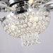 52" Kanpur Modern Chrome Flush Mount Reversible Crystal Ceiling Fan with Lighting and Remote Control - Sweatfully