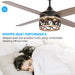 52" Kashmir Farmhouse Downrod Mount Reversible Ceiling Fan with Lighting and Remote Control - Sweatfully