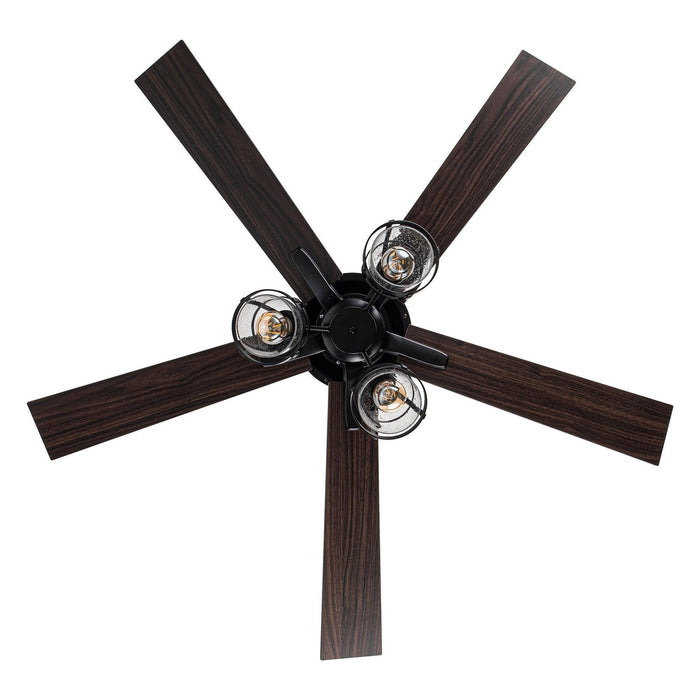 52" Kashmir Traditional Downrod Mount Reversible Ceiling Fan with Lighting and Remote Control - Sweatfully