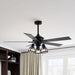 52" Kashmir Traditional Downrod Mount Reversible Ceiling Fan with Lighting and Remote Control - Sweatfully