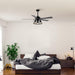 52" Kashmir Traditional Downrod Mount Reversible Ceiling Fan with Lighting and Remote Control - Sweatfully