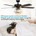 52" Kerala Modern Chrome Downrod Mount Reversible Crystal Ceiling Fan with Lighting and Remote Control - Sweatfully
