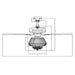 52" Kerala Modern Chrome Downrod Mount Reversible Crystal Ceiling Fan with Lighting and Remote Control - Sweatfully
