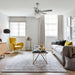 52" Kerala Modern Chrome Downrod Mount Reversible Crystal Ceiling Fan with Lighting and Remote Control - Sweatfully